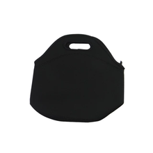 Load image into Gallery viewer, Blank Lunch Bag for Sublimation with White front / Black back, trim and sides with inside zipper