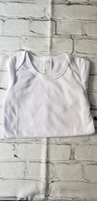 Load image into Gallery viewer, Sublimation Short Sleeve Baby Bodysuits Solid Color White Size 18-24 Months
