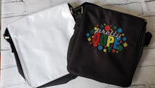 Load image into Gallery viewer, Black Blank Crossbody Shoulder Bag for Sublimation or Embroidery Size M