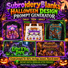 Load image into Gallery viewer, Halloween Design Prompt Generator – Child, Teen &amp; Adult
