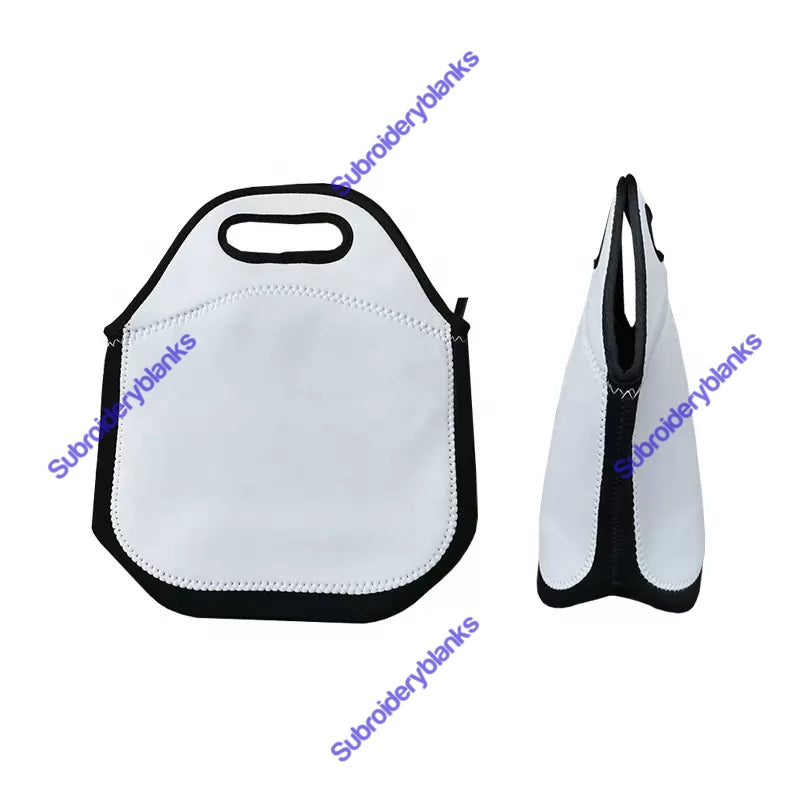 Blank Lunch Bag for Sublimation with White front / White back, black trim